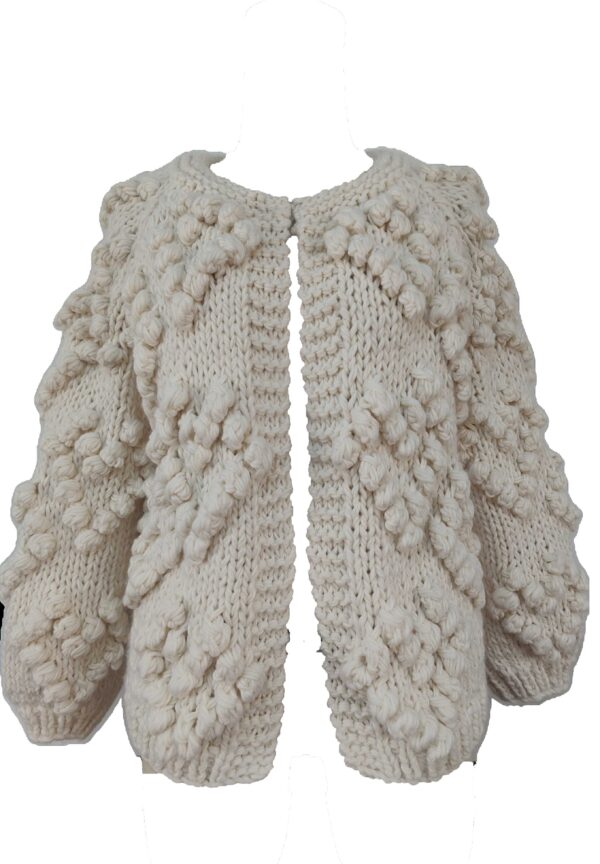 Crochet Studio OEM & ODM Women Lady Sweater Winter Hand Crocheted Cardigan Sweater