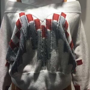 Women's Casual Wool Blend Deep Collar Pullover Custom Intarsia Knitwear OEM/ODM Custom Knit Sweater Long Sleeve Stylish for Women